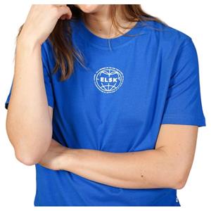 ELSK  Women's Statement Globe - T-shirt, blauw