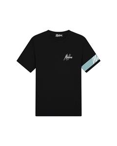 Malelions Men Captain T-Shirt - Black/Light Blue