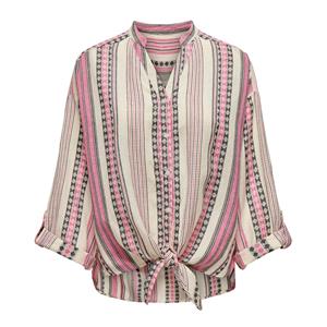Only Onllouise ls knot shirt wvn cs eggnog/pink