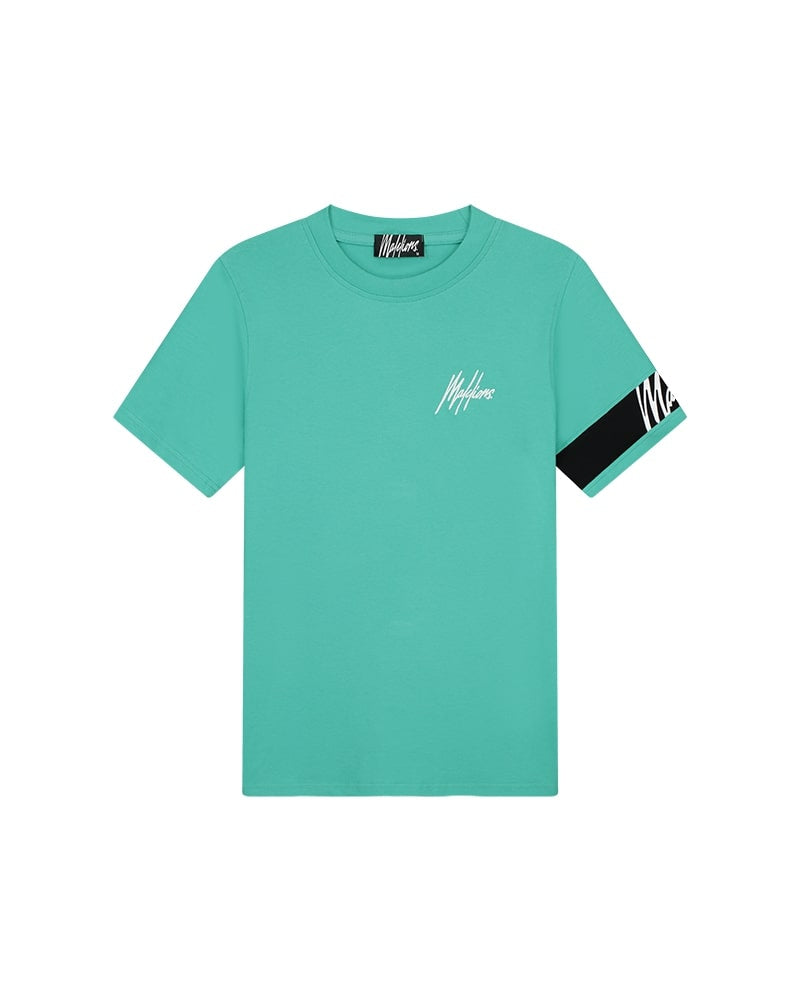 Malelions Men Captain T-Shirt - Turquoise/Black