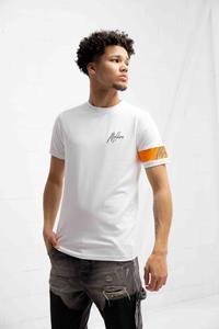 Malelions Men Captain T-Shirt - White/Orange