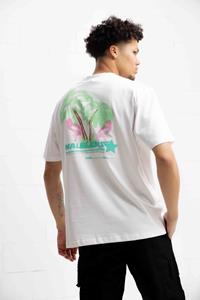 Malelions Men Hotel T-Shirt - White/Turquoise