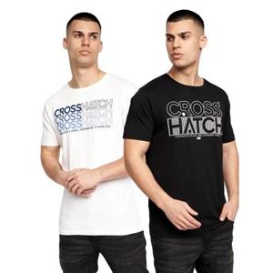 Crosshatch Arnio T-shirt voor heren (Pak van 2)