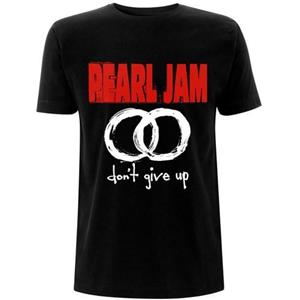 PEARL JAM Unisex volwassene geef het T-shirt niet op L zwart