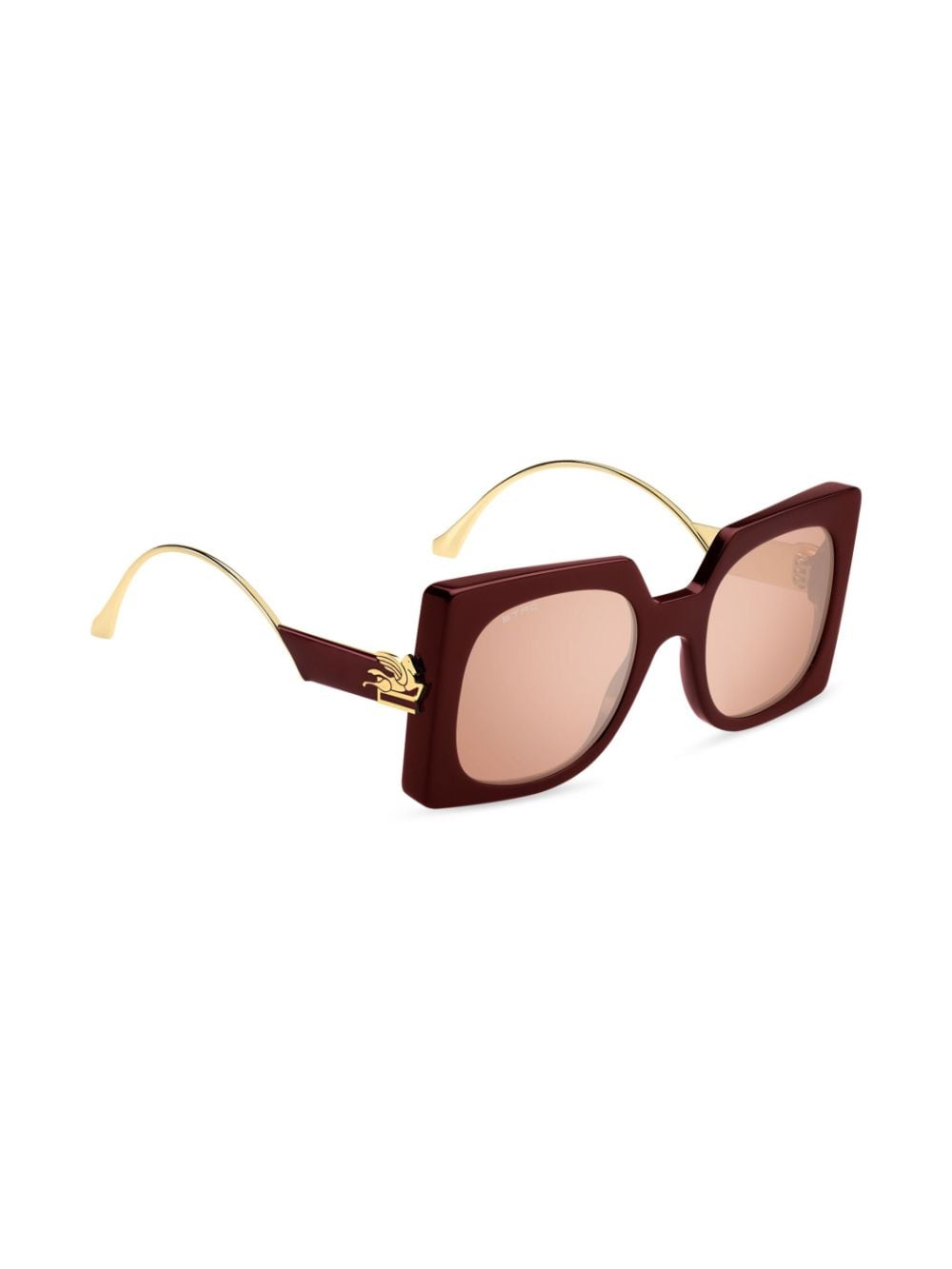 ETRO Pegaso-plaque oversize-frame sunglasses - Rood