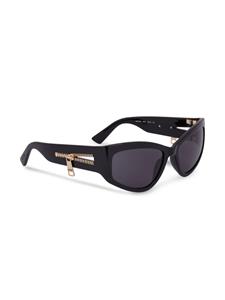 Moschino Eyewear Zonnebril met cat-eye montuur en ritsdetail - Zwart