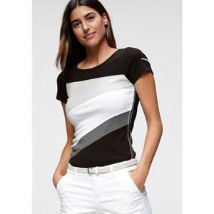 KangaROOS T-shirt Korte mouwen, zeer figuurvolgend, colourblocking-look