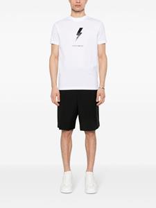 Karl Lagerfeld thunderbolt-print cotton T-shirt - Wit