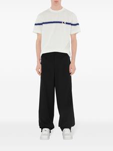 Burberry Katoenen T-shirt met gestreept detail - Wit
