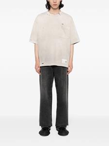 Maison Mihara Yasuhiro KatoenenT-shirt met vervaagd effect - Bruin