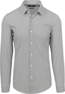 Boss Hank Overhemd Stretch Print Groen