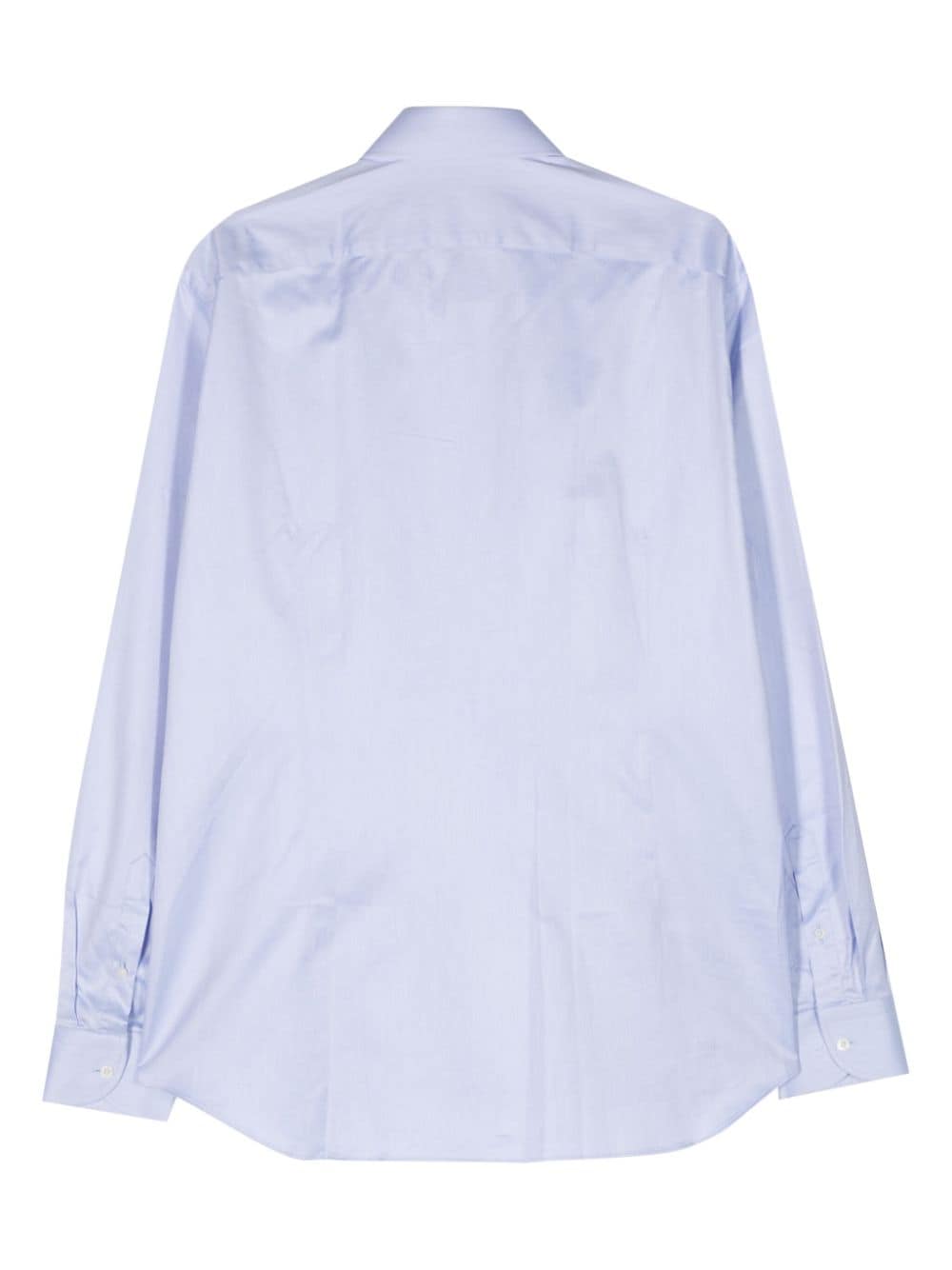 Corneliani Katoenen overhemd met visgraatpatroon - Blauw
