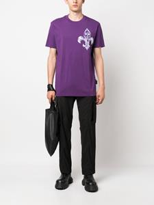 Philipp Plein T-shirt met doodskopprint - Paars