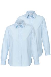 MELA Damen vegan Multipack Klassische Bluse Naina Hellblau
