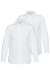 MELA Damen vegan Multipack Klassische Bluse Naina Weiß