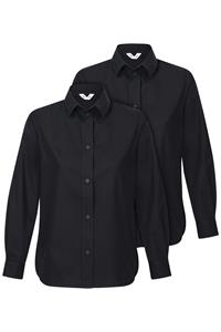 MELA Damen vegan Multipack Klassische Bluse Naina Schwarz