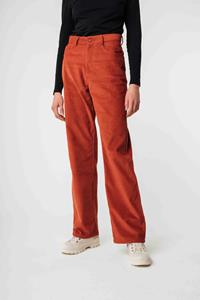 MELA Damen vegan Hose Oorja High Waist Corduroy Ziegelrot