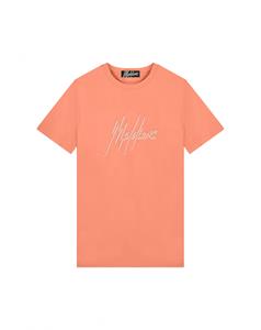 Malelions Men Duo Essentials T-Shirt | Salmon/White