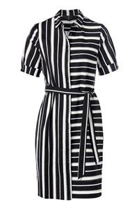 Mart Visser Davis Print Jurk Zwart / Wit Maxi