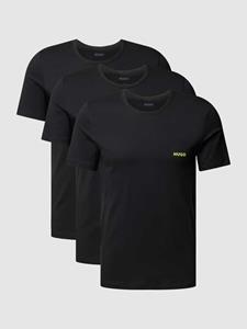 HUGO T-Shirt "T-SHIRT RN TRIPLET P 10217251 01", (Packung, 3 tlg., 3er Pack), mit HUGO Logo auf der Brust