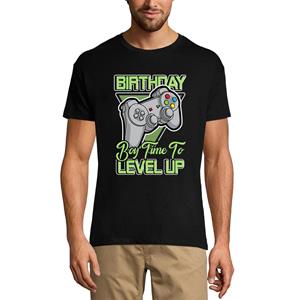 Ultrabasic Men's Gaming T-Shirt Birthday Boy Time to Level Up - Gamer Tee Shirt