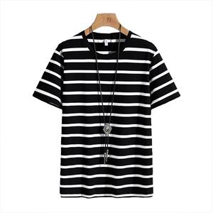YL11KEEP Clothing Summer Men 'S Round Neck Striped Short Sleeve T -Shirt Men 'S Plus Size 9xl Loose Cotton Half Sleeve T -Shirt