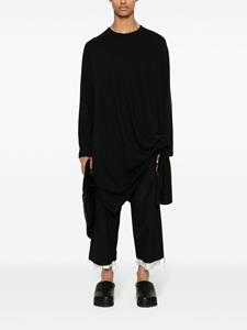 Yohji Yamamoto 20/- asymmetric jumper - Zwart