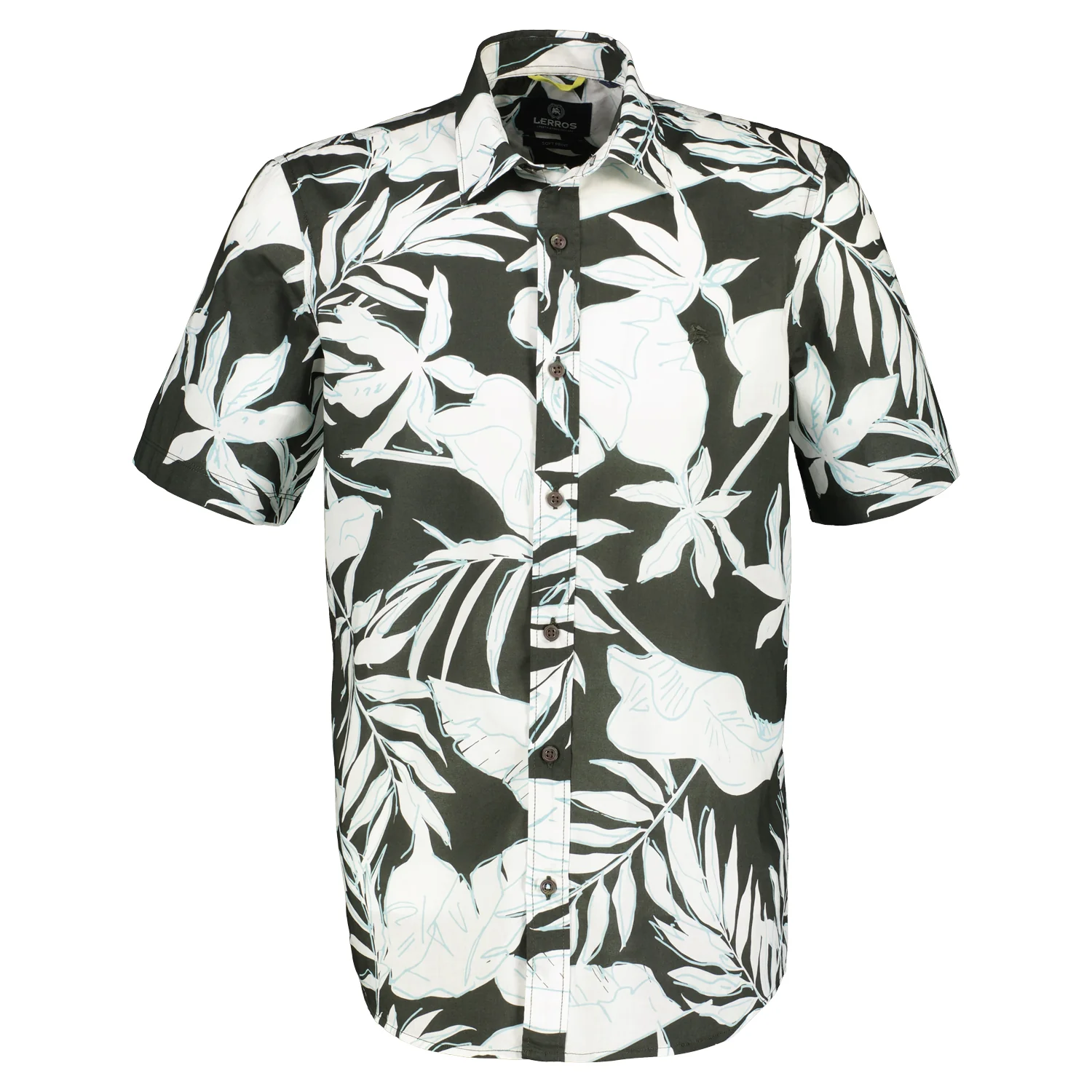 LERROS Kurzarmhemd "LERROS Halbarmhemd mit floralem Print"