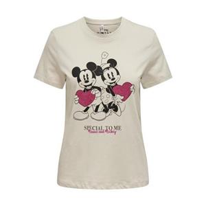 ONLY Kurzarmshirt "ONLMICKEY LIFE REG S/S VALENTINE TOP JRS", mit Mickey und Minni Druck