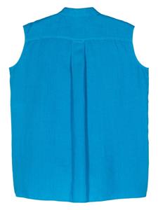 ASPESI sleeveless linen shirt - Blauw