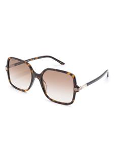 Gucci Eyewear Zonnebril met oversized montuur - Bruin