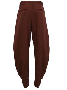LEMAIRE tapered-leg cotton trousers - Bruin