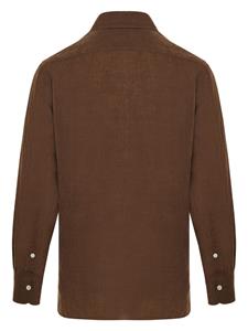 Barba cutaway-collar cotton shirt - Bruin