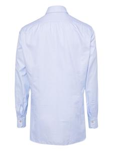 Kiton cotton button-up shirt - Blauw