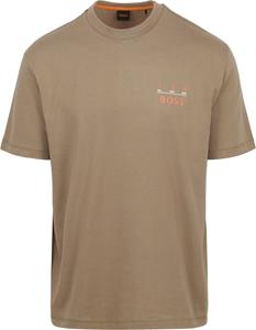 BOSS T-shirt Backprint Lichtbruin