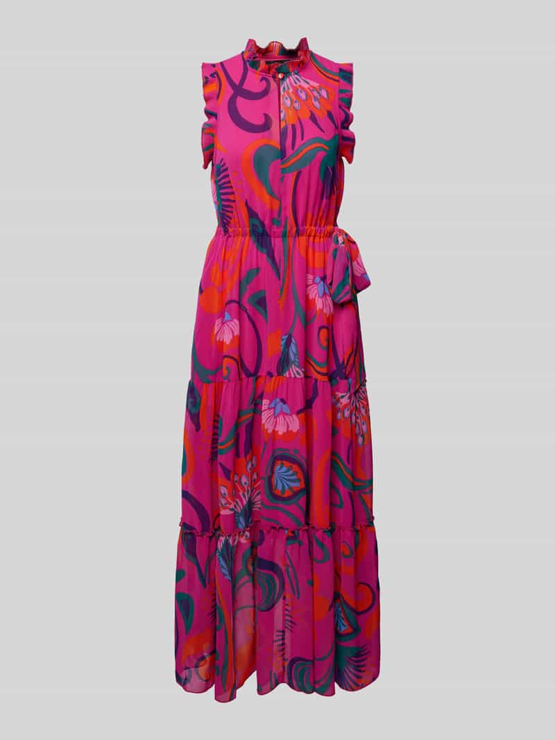 Oui Maxi-jurk met druppelvormige hals