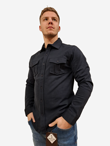 Indigo Denim Heren overhemd denim -