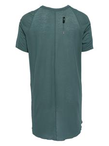 Boris Bidjan Saberi raw-cut hem cotton T-shirt - Groen