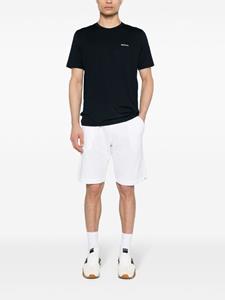 Kiton logo-embroidered cotton T-shirt - Blauw