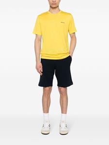 Kiton embroidered-logo cotton T-shirt - Geel