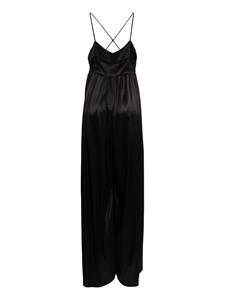 Wild Cashmere Priscilla long slip dress - Zwart