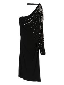 Gucci Pre-Owned 2010 crystal-embellished draped dress - Zwart