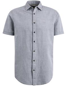 PME Legend Male Overhemden Psis2404211 Short Sleeve Shirt Ctn Linen 2tone