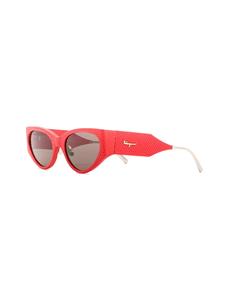 Ferragamo Zonnebril met oversized montuur - Rood