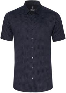 Desoto Short Sleeve Jersey Overhemd Print Navy