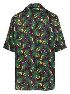 CROQUIS botanical-print cotton shirt - Paars
