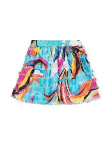 puccijunior PUCCI Junior Gelaagde rok met print - Blauw