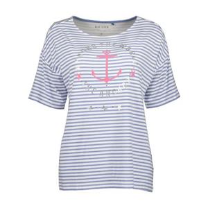 Blue Seven T-Shirt "Blue Seven Damen Oversized T-Shirt INTO THE BLUE", (1 tlg.)