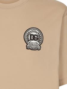 Dolce & Gabbana DG-embroidered cotton T-shirt - Beige