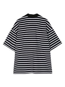 Juun.J striped cotton T-shirt - Zwart